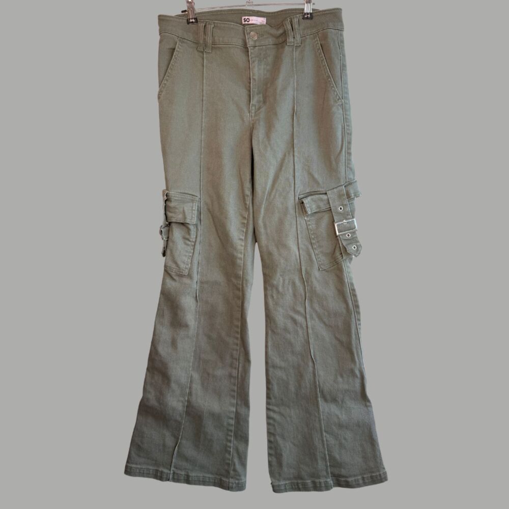 Y2k SO Goods For Life Cargo Flared Jeans